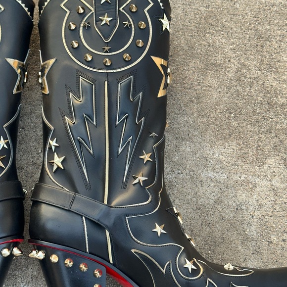 Christian Louboutin Cowboy Western Boots 40 Horseshoe Embellished 9 10 - Picture 12 of 16